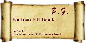 Parison Filibert névjegykártya